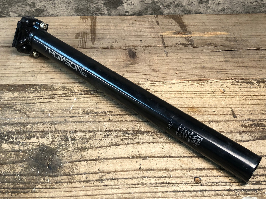 JG166 トムソン THOMSON Elite アルミ シートポスト 黒 Φ31.6 367mm SB0mm