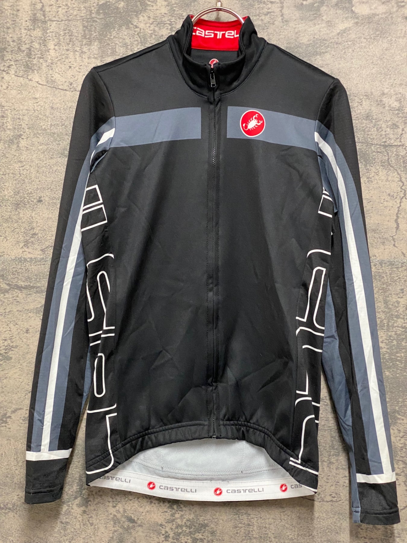 カステリ サイクルジャージ 黒 長袖 裏起毛 冬 JT064 カステリ