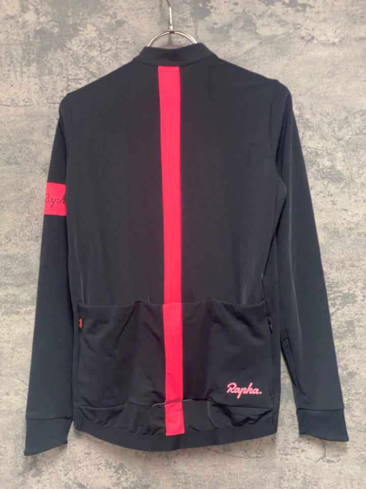 JX001 ラファ Rapha SOUPLESSE THERMAL JERSEY 長袖 サイクルジャージ 黒 M レディース