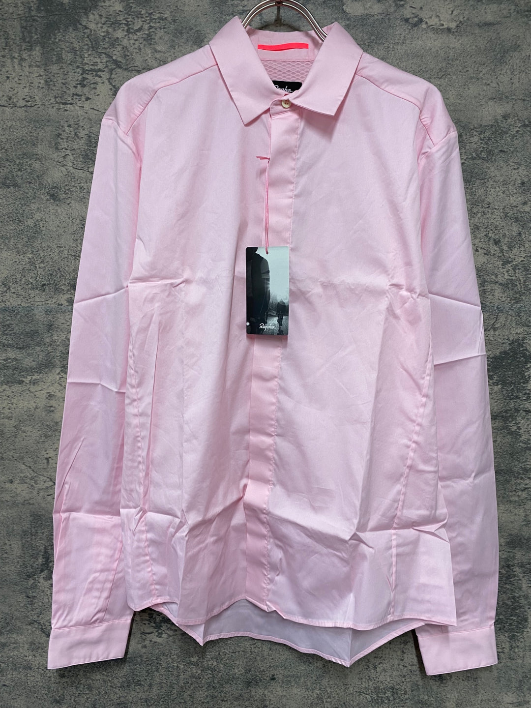 KD499 ラファ Rapha POPLIN SHIRT 長袖 シャツ ピンク M ※シミ