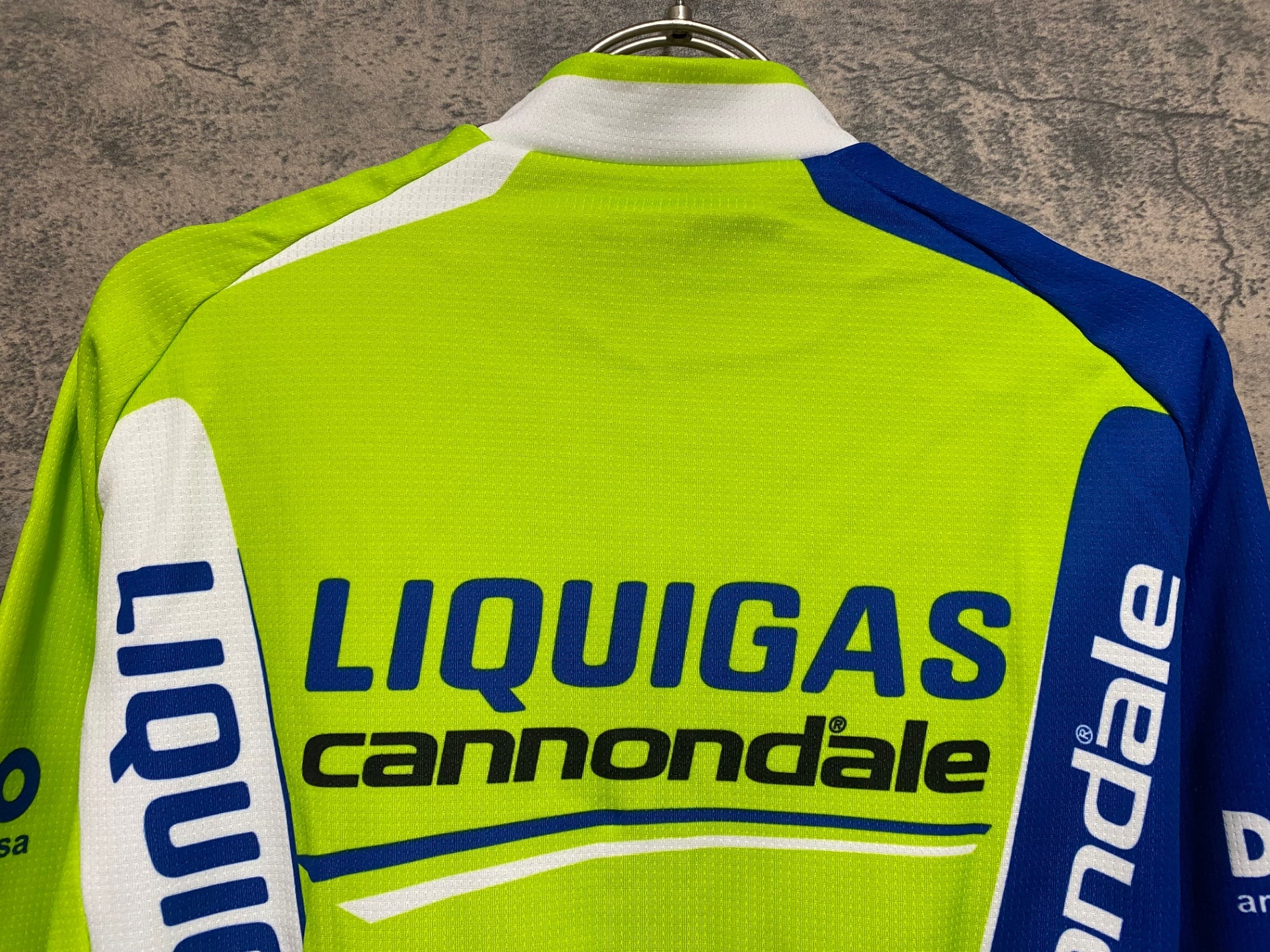 JS440 スゴイ SUGOI 長袖 サイクルジャージ 白 緑 S/P 裏起毛