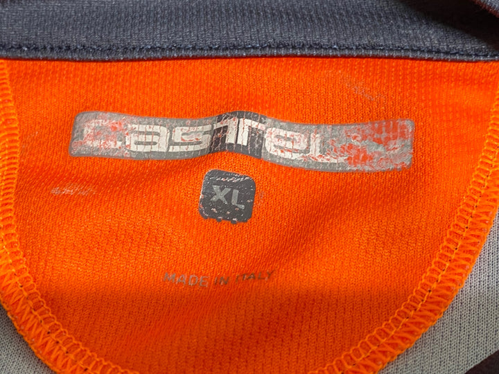 JW297 カステリ CASTELLI 半袖 サイクルジャージ グレー/オレンジ XL