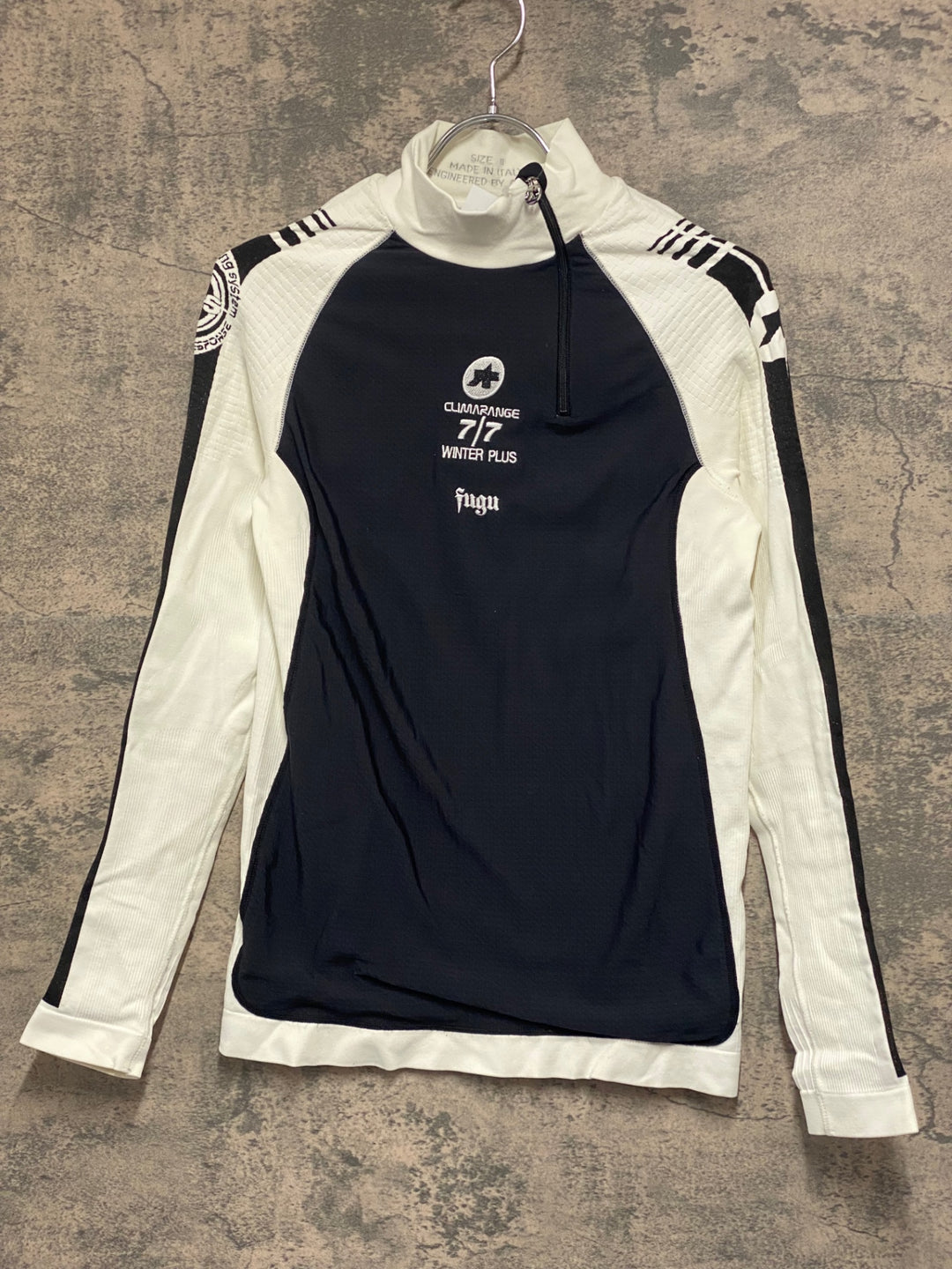 JV137 アソス ASSOS 長袖 ベースレイヤー 白 黒Ⅱ 7/7 WINTER PLUS
