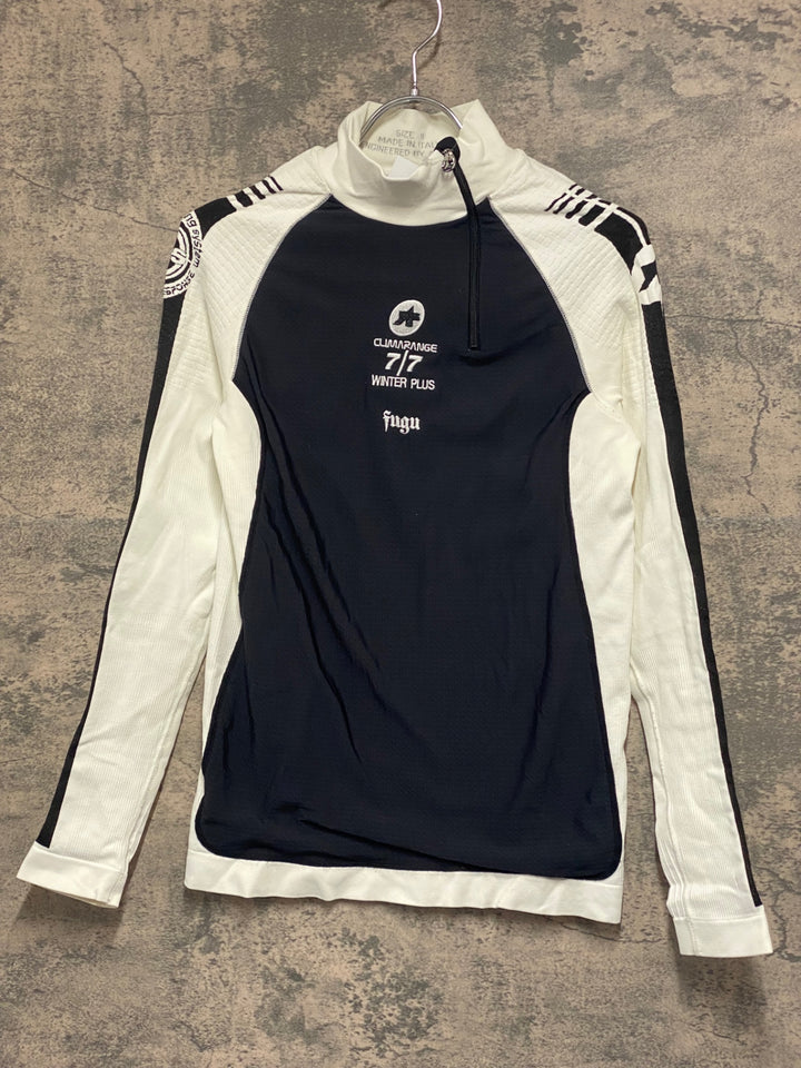 JV137 アソス ASSOS 長袖 ベースレイヤー 白 黒Ⅱ 7/7 WINTER PLUS