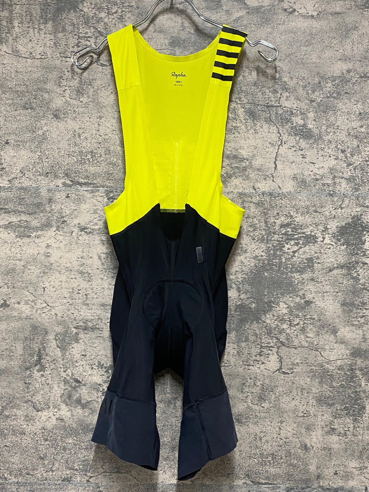 KE082 ラファ Rapha PRO TEAM BIB SHORTS Ⅱ ビブショーツ 黒 黃 S