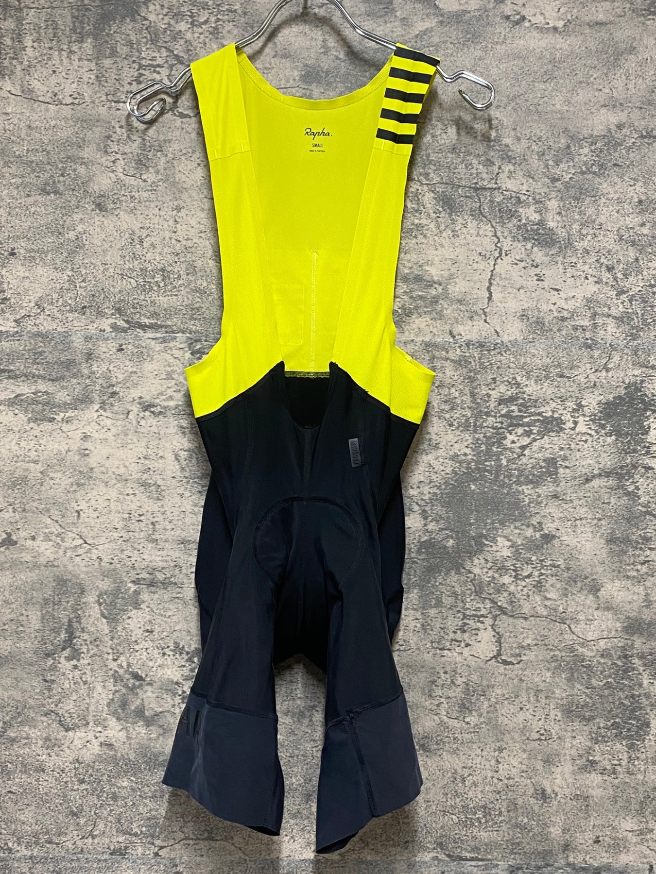 KE082 ラファ Rapha PRO TEAM BIB SHORTS Ⅱ ビブショーツ 黒 黃 S