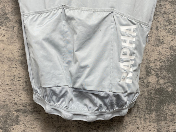 JX035 ラファ Rapha PRO TEAM TRAINING JERSEY 半袖 サイクルジャージ グレー XS 裾ゴム伸び