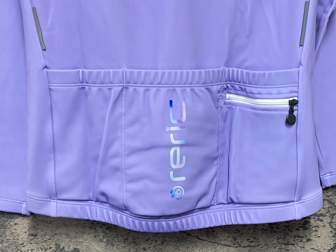 JV970 レリック reric Women's Rupee Warm Long Jersey 長袖サイクルジャージ 白青 M 裏起毛 レディース