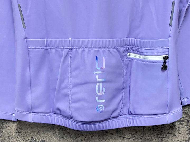 JV970 レリック reric Women's Rupee Warm Long Jersey 長袖サイクルジャージ 白青 M 裏起毛 レディース