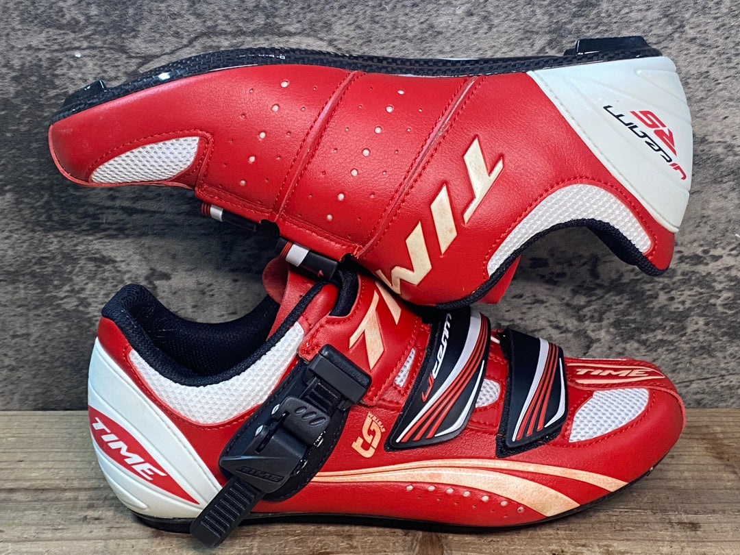 JR491 タイム TIME ULTEAM RS CARBON ビンディングシューズ 赤 EU39