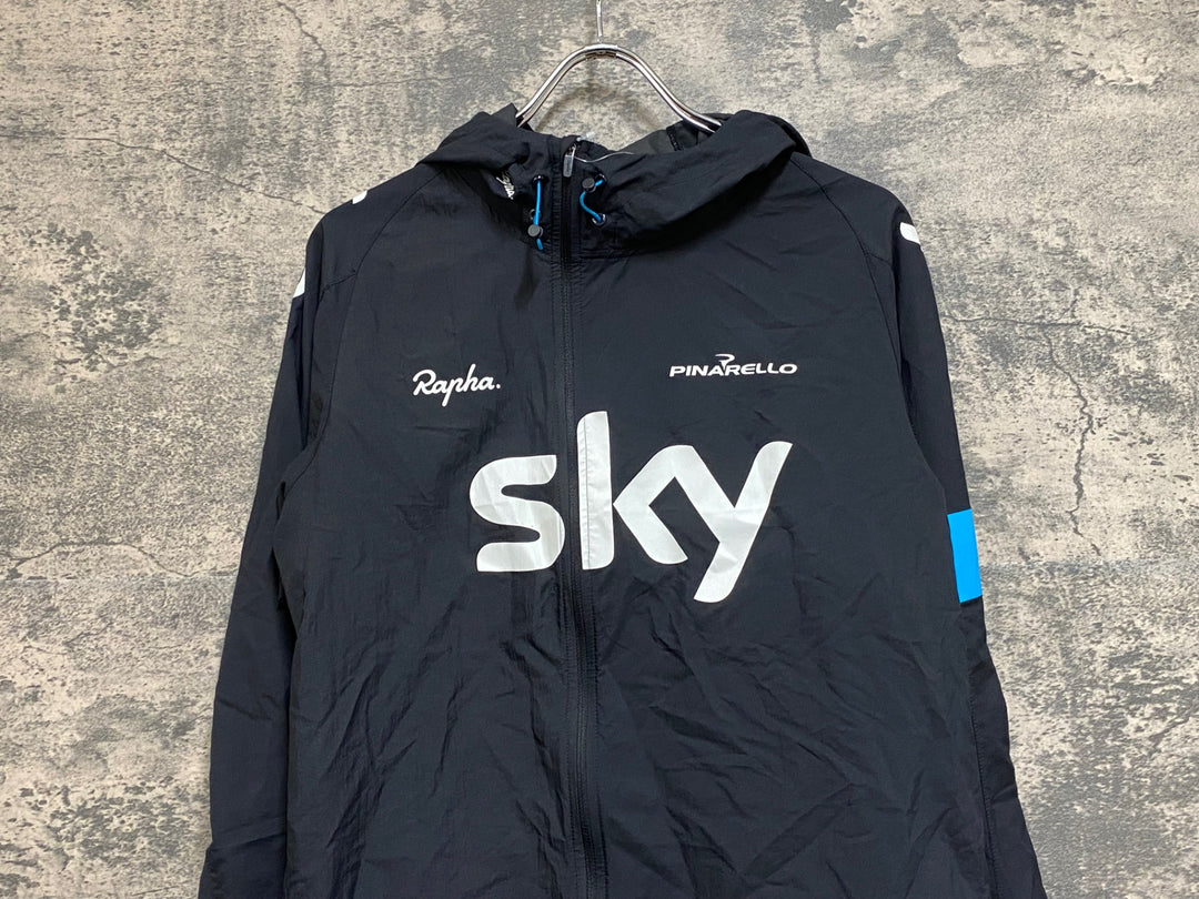 JN163 ラファ Rapha SPRAY JACKET 長袖 ウィンドブレーカー 黒 M TEAM Sky