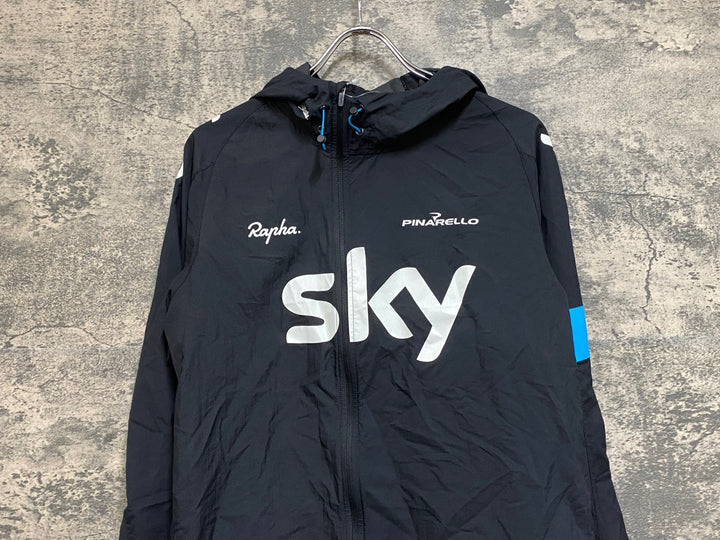JN163 ラファ Rapha SPRAY JACKET 長袖 ウィンドブレーカー 黒 M TEAM Sky
