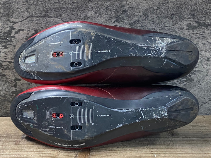 JR040 シマノ SHIMANO SHRC701M ビンディングシューズ SPD-SL 赤 EU46