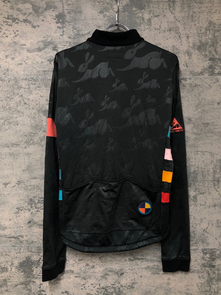 JO917 ラファ Rapha PAUL SMITH & RAPHA LONG SLEEVE CLASSIC JERSEY 長袖 サイクルジャージ 黒 L