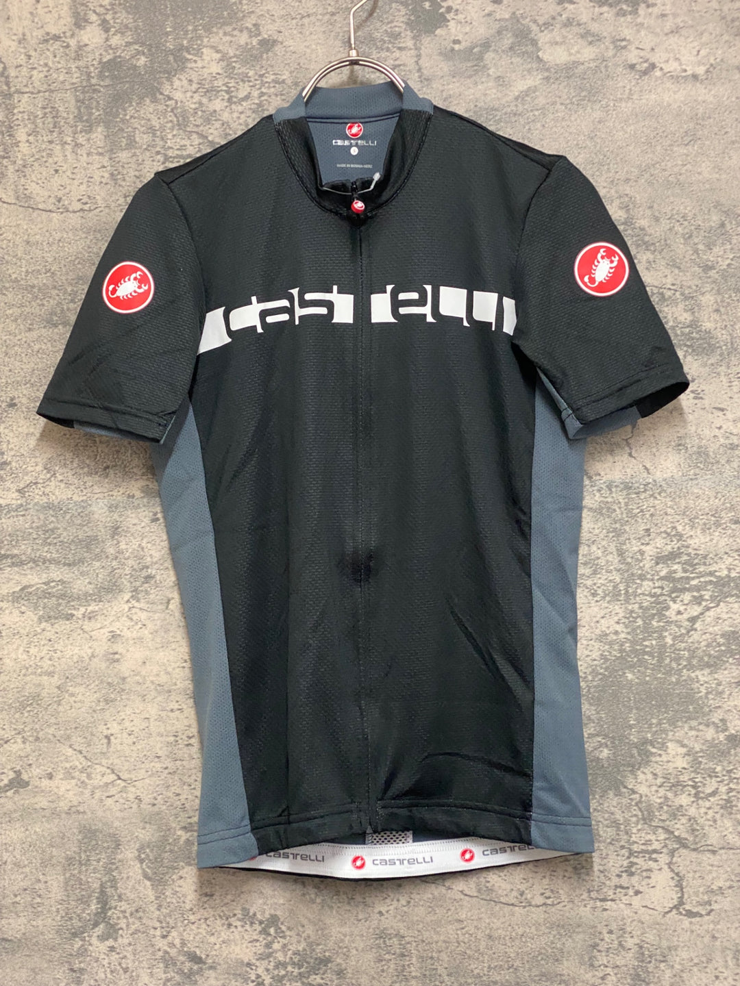 KF171 カステリ CASTELLI 半袖 サイクルジャージ 黒 S