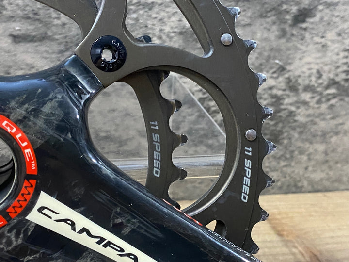 KJ070 カンパニョーロ CAMPAGNOLO スーパーレコード SUPER RECORD FC11-SR040CT クランクセット 5ARM 50/34T 170mm チェーンリングボルト芯折れ