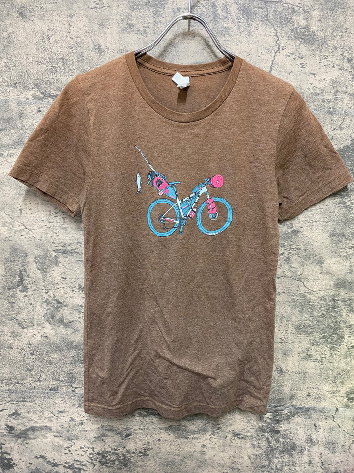 JS108 キャンバス CANVAS 半袖 Tシャツ 茶 XS