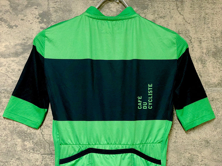 KN748 カフェドシクリステ Cafe du Cycliste ANGELINE 半袖 サイクルジャージ 緑 XS