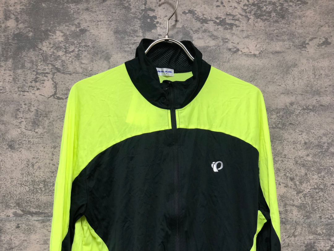 KL019 パールイズミ PEARL iZUMi 長袖 ウィンドブレーカー 蛍光 黃 黒 XL