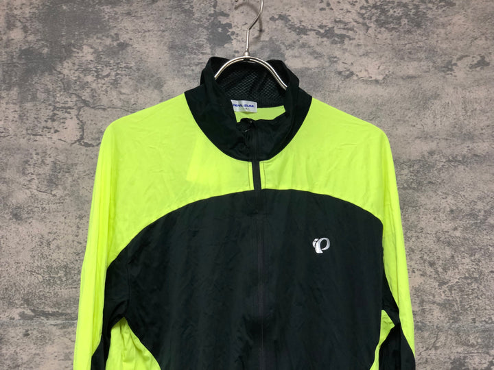 KL019 パールイズミ PEARL iZUMi 長袖 ウィンドブレーカー 蛍光 黃 黒 XL