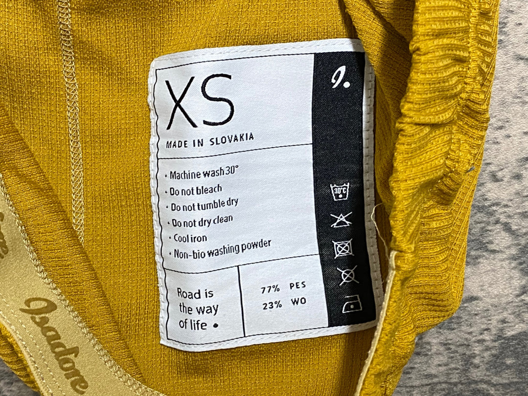 JK434 イザドア Isadore 半袖 サイクルジャージ 黄土色 XS ※ほつれあり