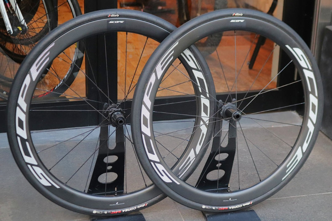 スコープ SCOPE R4 DISC カーボン チューブレスレディ ホイールセット シマノ12/11S ワイドリム 21C 【東京南麻布店】