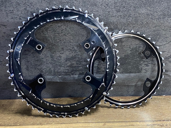 JR581 シマノ SHIMANO デュラエース DURA-ACE FC-R9100 チェーンリングセット 53/39T 摩耗大 ジャンク