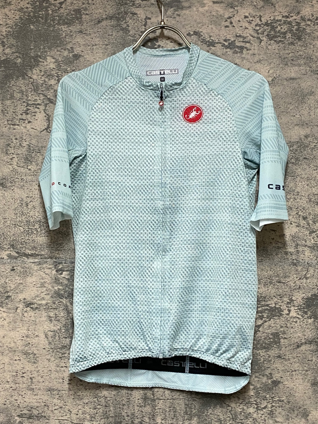 KG818 カステリ CASTELLI ロッソコルサ ROSSO CORSA 半袖 サイクルジャージ ターコイズ Ｍ
