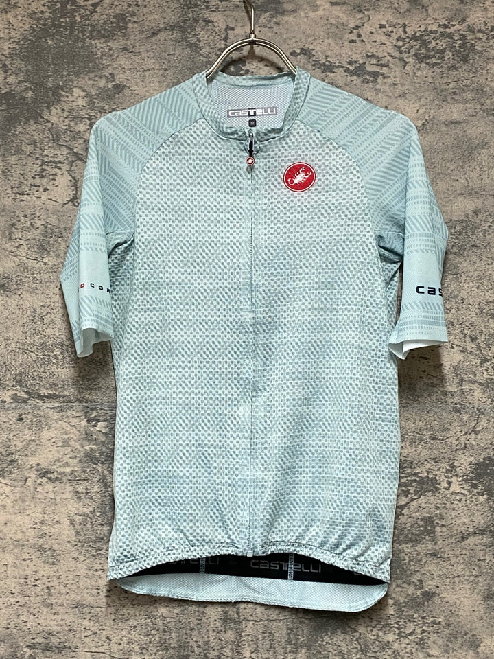 KG818 カステリ CASTELLI ロッソコルサ ROSSO CORSA 半袖 サイクルジャージ ターコイズ Ｍ