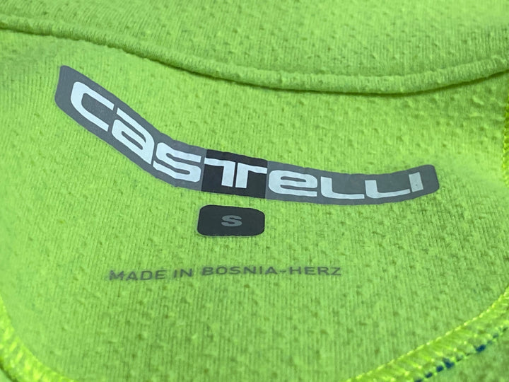 JJ472 カステリ CASTELLI ロッソコルサ ROSSO CORSA 長袖 サイクルジャケット ターコイズブルー S 裏起毛
