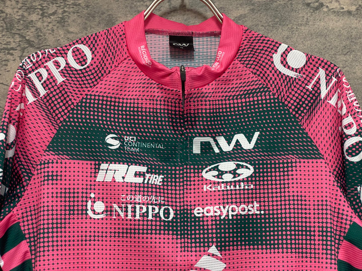 JN354 ノースウェーブ NORTHWAVE 半袖 サイクルジャージ ピンク M EF EDUCATION