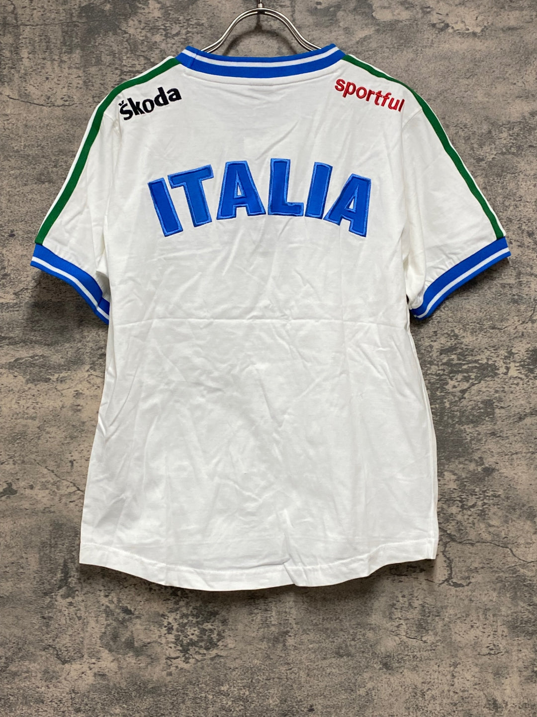 JV558 スポーツフル sportful 半袖 Tシャツ 白 M ITALIA Skoda