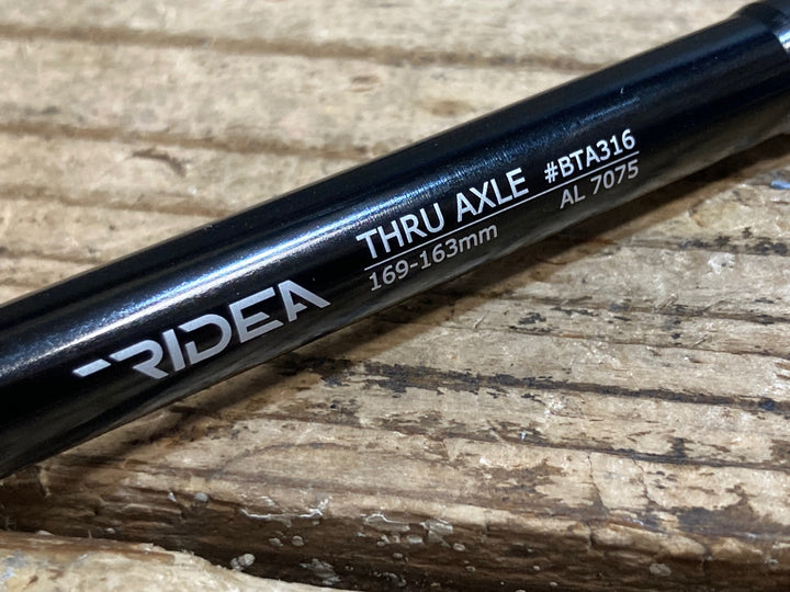 KF419 ライデア RIDEA BTA316 THRU AXLE REAR スルーアクスル 169-163 M12-1.75x15 BTAM2Sスペーサー付属