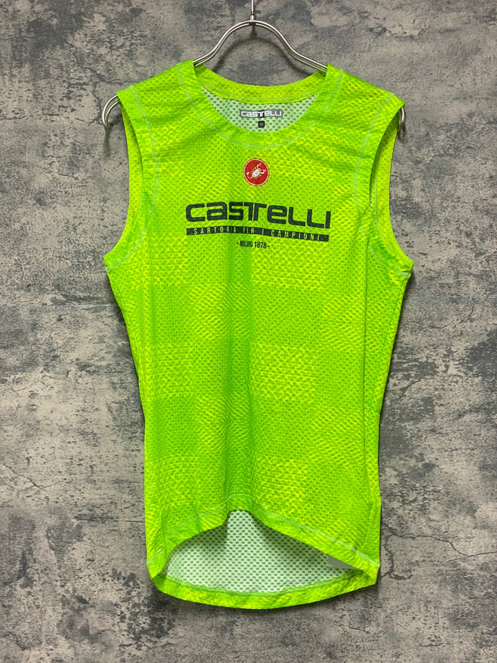 KB692 カステリ CASTELLI ノースリーブ ベースレイヤー 黄 M