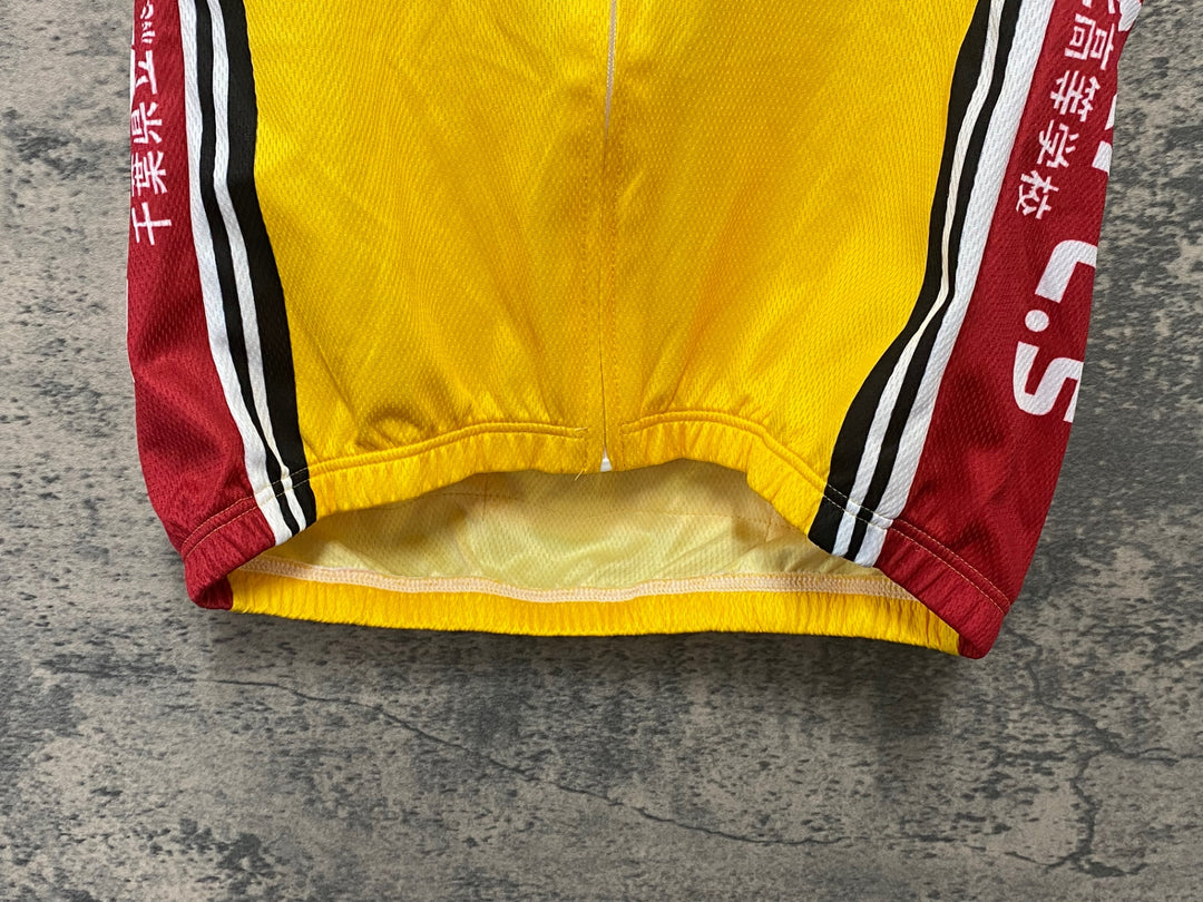 KA476 ウェイブワン WAVE ONE 半袖 サイクルジャージ 黃 白 M 弱虫ペダル 総北高校