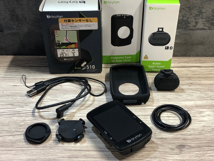 JY258 ブライトン BRYTON Rider S510 GPS サイクルコンピューター SPセンサー、本体カバー付き