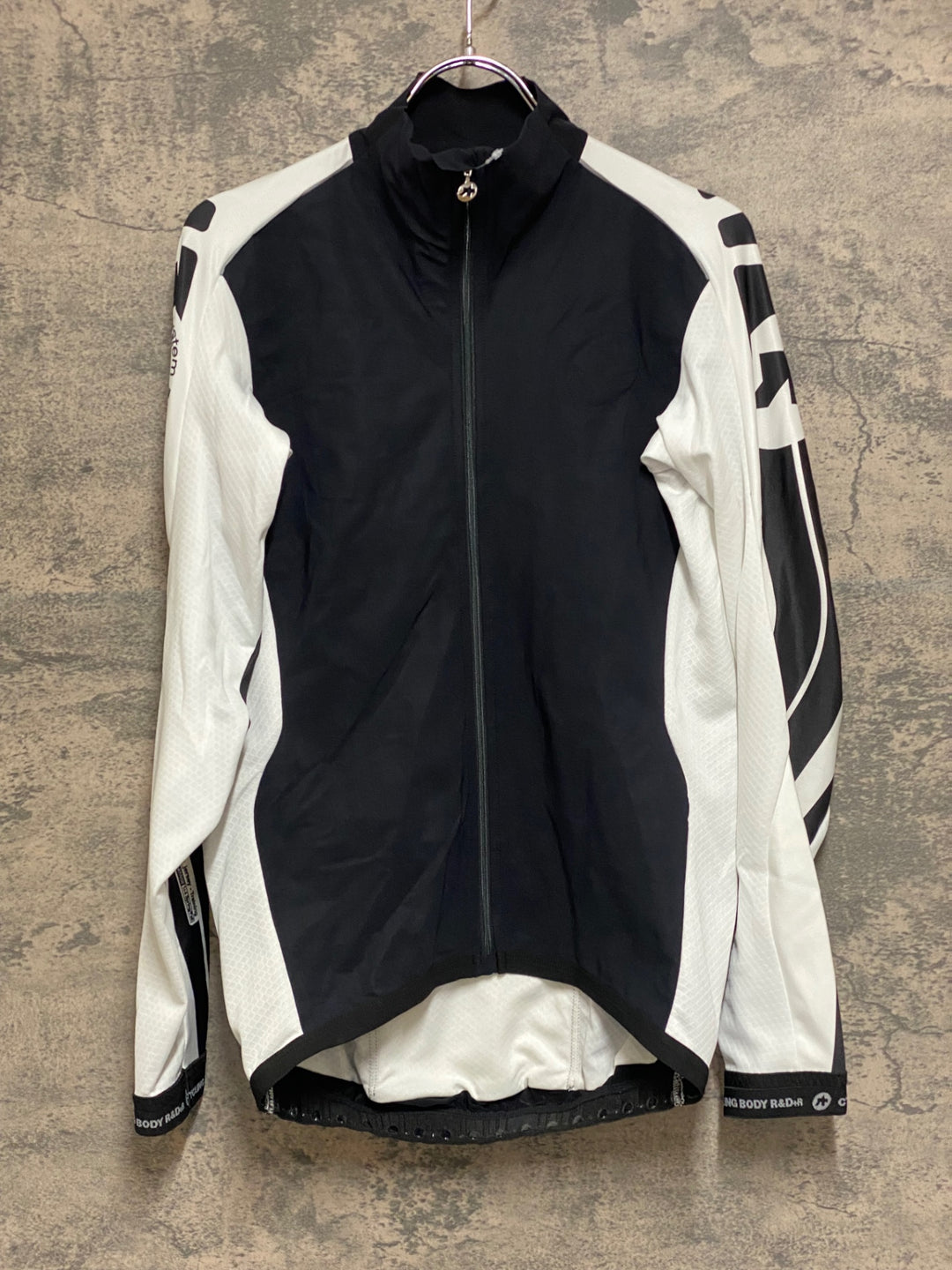 JQ143 アソス assos iJ Intermediate s7 Jersey 長袖サイクルジャケット 白黒 M 裏起毛