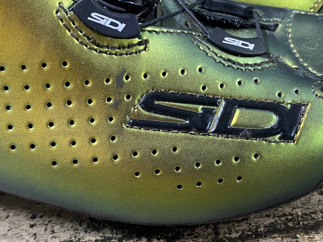 JS462 シディ SIDI ショット SHOT 2 3穴 ビンディングシューズ EU42 ゴールド/シルバー