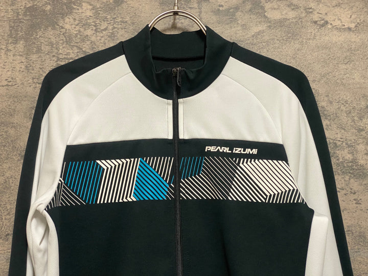 JS469 パールイズミ PEARL iZUMi 長袖 サイクルジャージ 白 黒 M