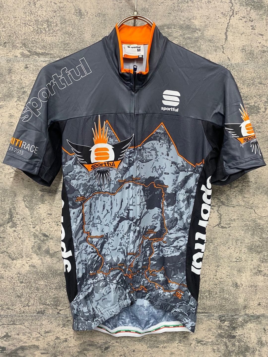 JW080 スポーツフル sportful 半袖 サイクルジャージ 黒 グレー M DOLOMITI RACE