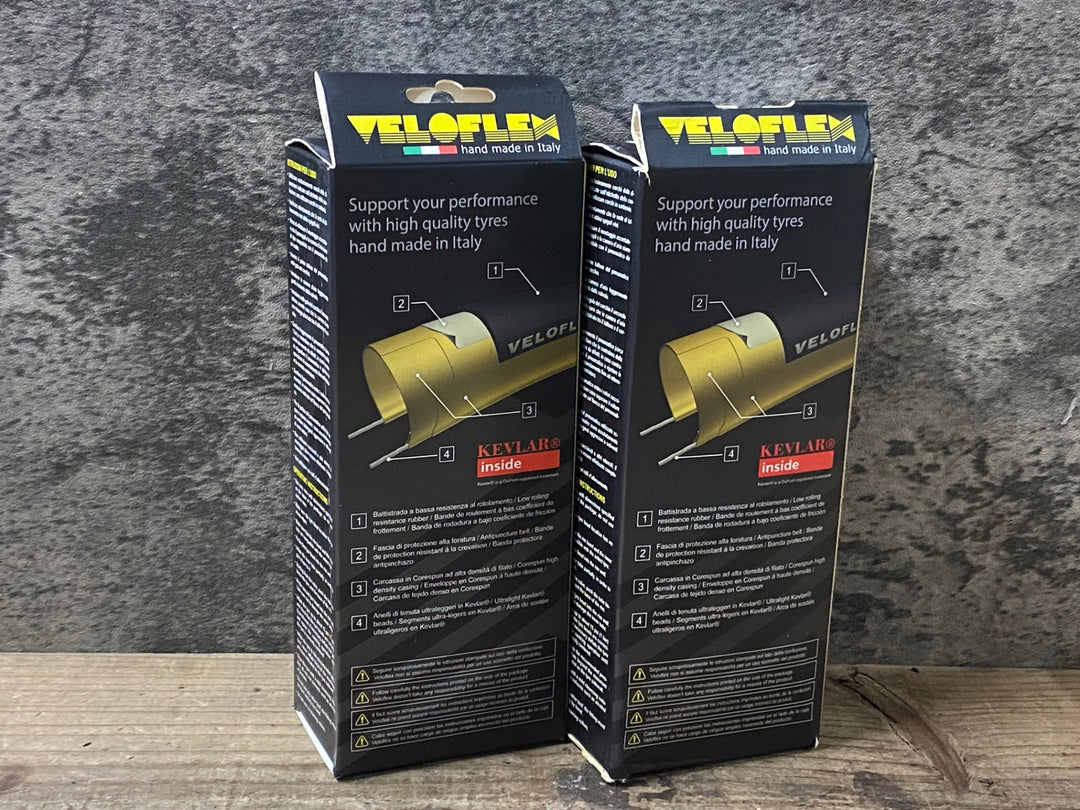 KO486 ヴェロフレックス VELOFLEX Master 25 クリンチャー タイヤ 700x25c 黒/スキン 2本セット