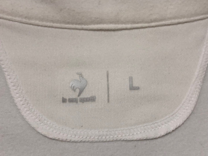 KB676 ルコックスポルティフ le coq sportif 長袖 サイクルジャージ 白 L 裏起毛 ※一部ほつれ