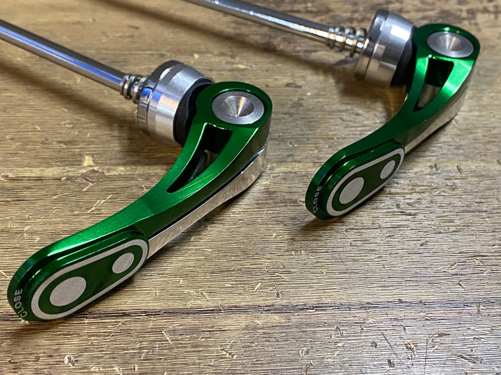 JR815 クランクブラザーズ crankbrothers splkit QR skewer pair green クリックリリース