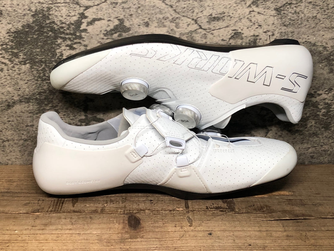 JM652 スペシャライズド SPECIALIZED S-WORKS アレス ARES 2 ビンディングシューズ 白 3穴 BOA EU42