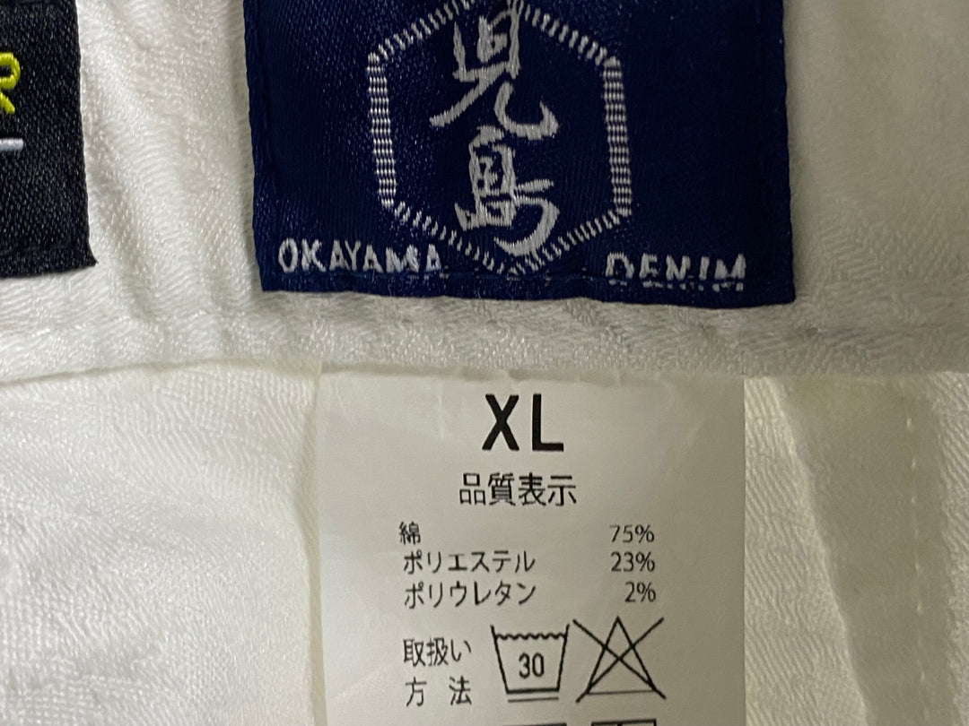 JO533 カペルミュール KAPELMUUR 児島デニム サイクルパンツ ハーフ 白 千鳥 XL 未使用
