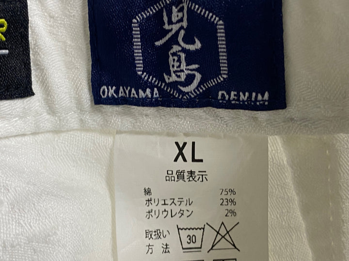 JO533 カペルミュール KAPELMUUR 児島デニム サイクルパンツ ハーフ 白 千鳥 XL 未使用