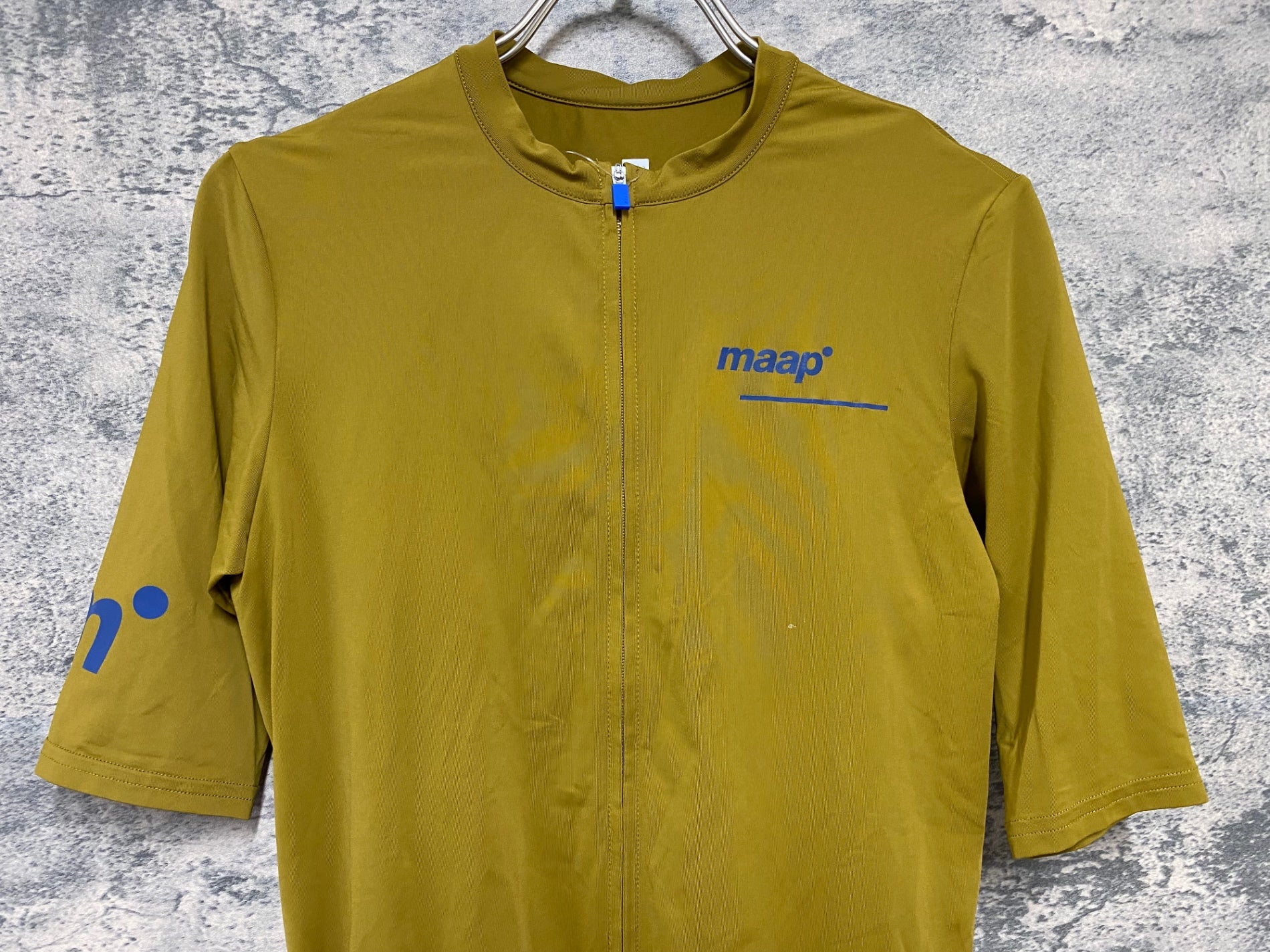 KD535 マープ MAAP TRAINING JERSEY 半袖 サイクルジャージ 黄土 S