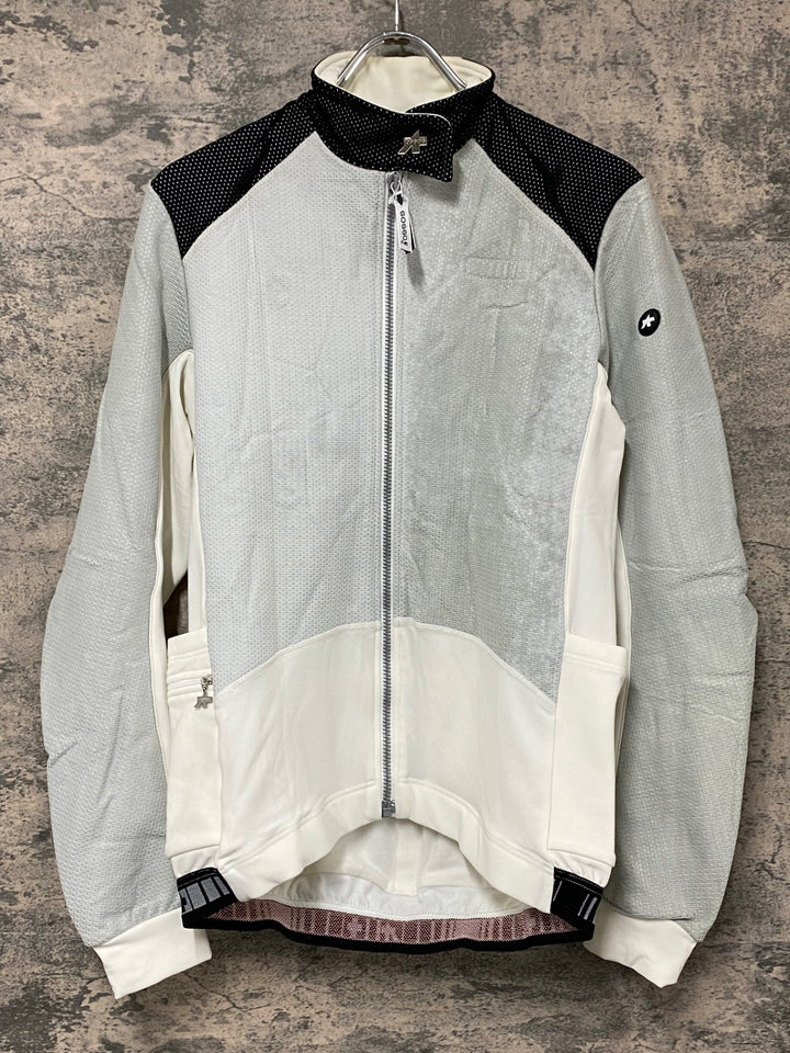 JE471 アソス assos AIRBLOCK 長袖 サイクルジャケット 白 L 裏起毛 ※変色