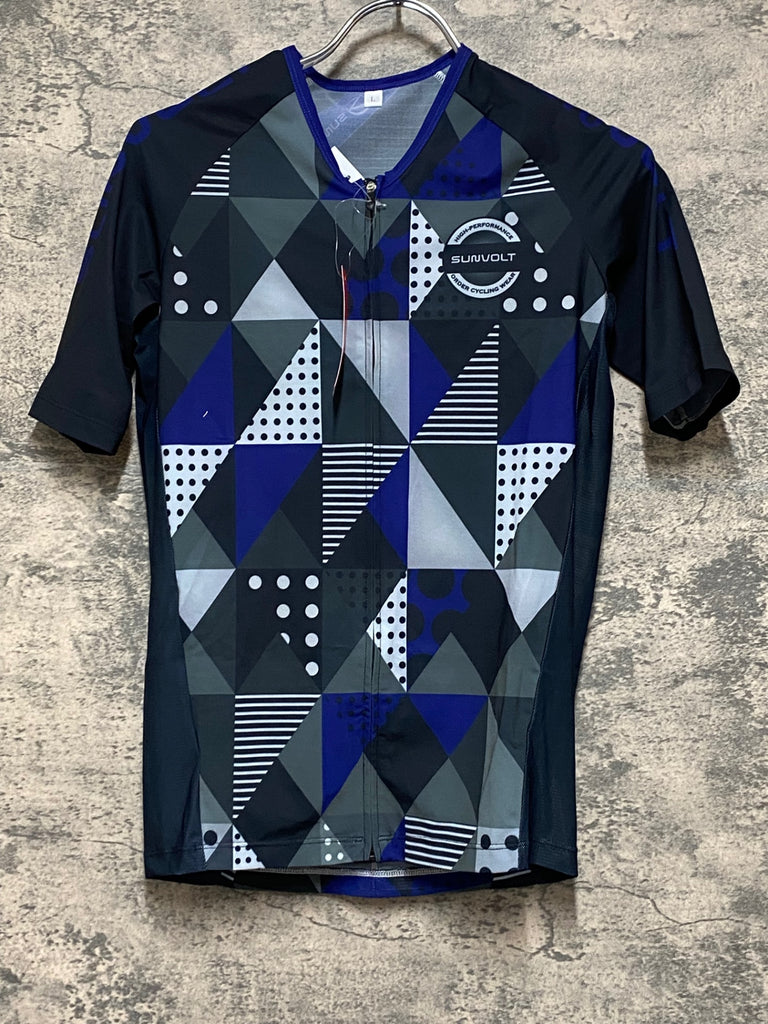 JO576 サンボルト SUNVOLT 半袖 サイクルジャージ 青 黒 L – BICI JO576 サンボルト SUNVOLT 半袖 サイクルジャージ 青 黒 L – BICI