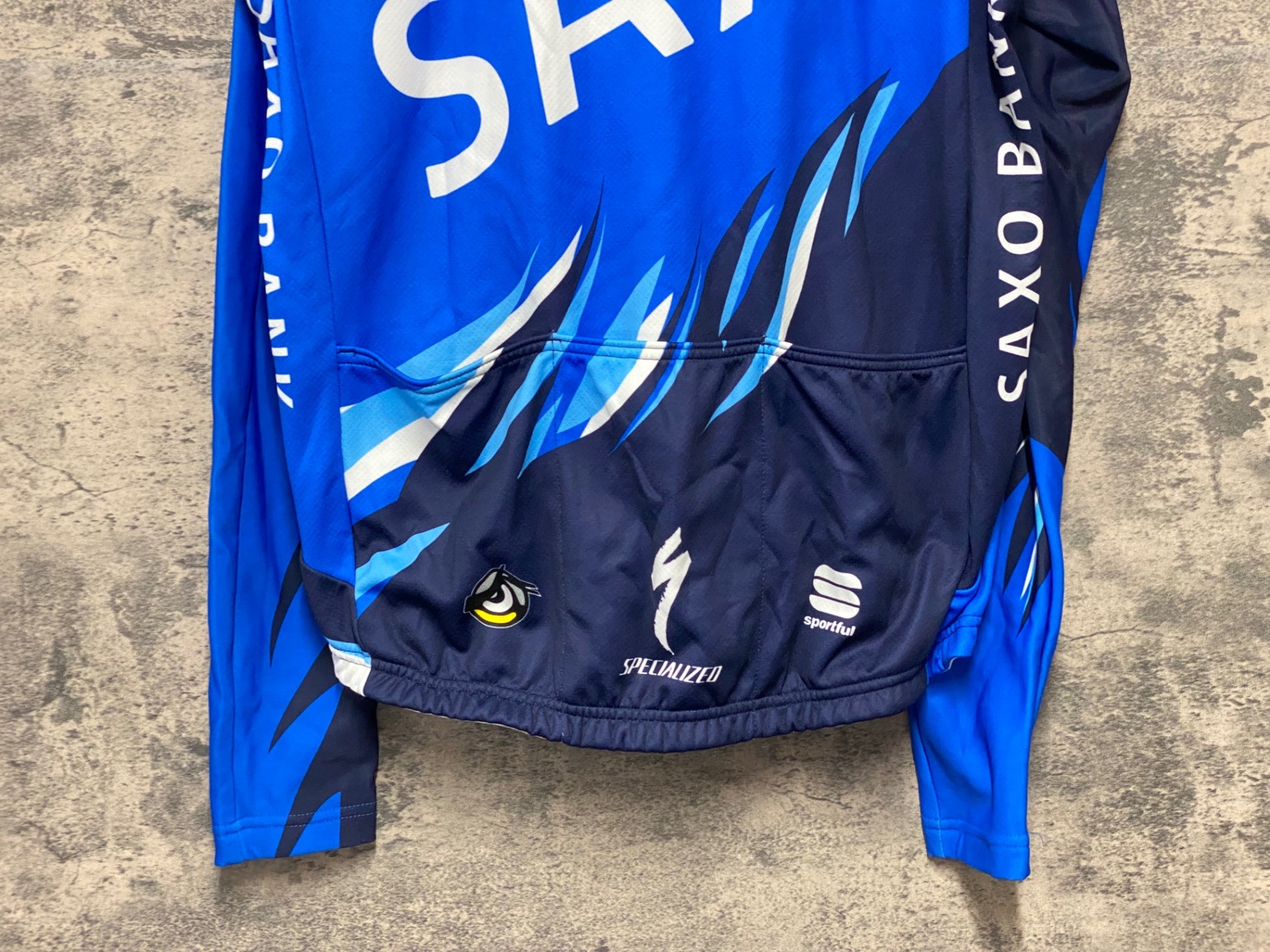 青森記念　競輪　サイクルジャージ　トップス　青　長袖　xl KJ804 スポーツフル sportful 長袖 サイクルジャージ 青 XL 裏起毛